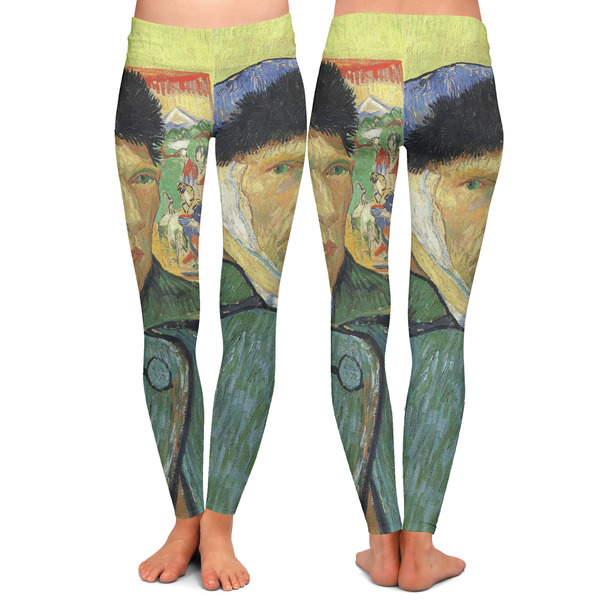 Van Gogh's Self Portrait with Bandaged Ear Ladies Leggings - Front and Back