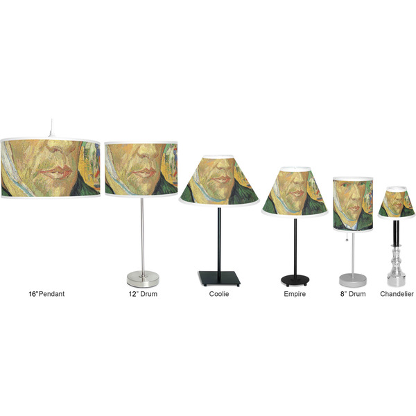 Van Gogh's Self Portrait with Bandaged Ear Lamp Full View Size Comparison