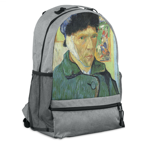Custom Van Gogh's Self Portrait with Bandaged Ear Backpack - Gray