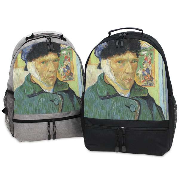 Van Gogh's Self Portrait with Bandaged Ear Large Backpacks - Both