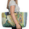 Van Gogh's Self Portrait with Bandaged Ear Large Rope Tote Bag - In Context View