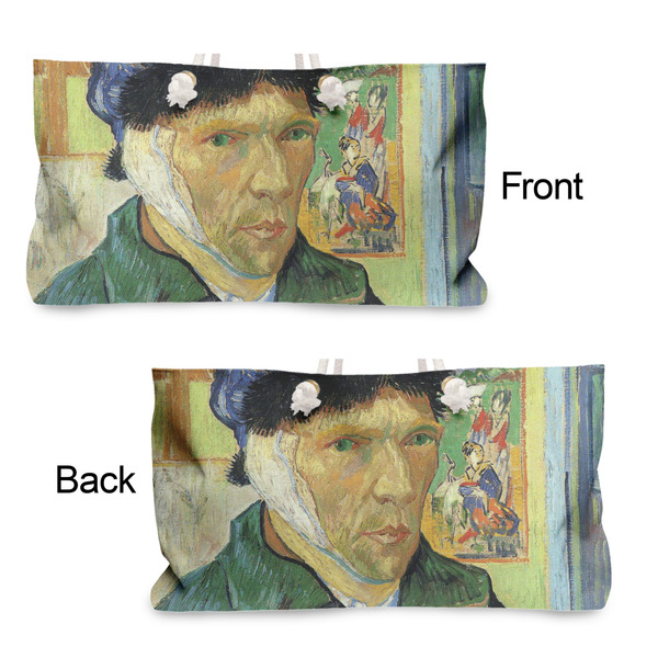 Van Gogh's Self Portrait with Bandaged Ear Large Rope Tote - From & Back View