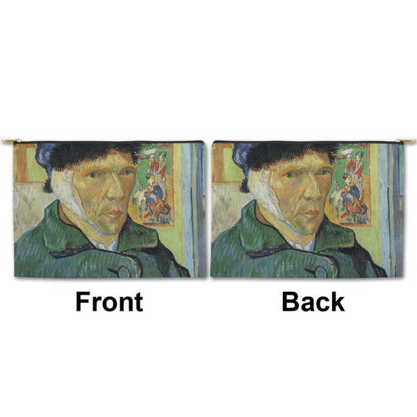 Van Gogh's Self Portrait with Bandaged Ear Large Zipper Pouch Approval (Front and Back)