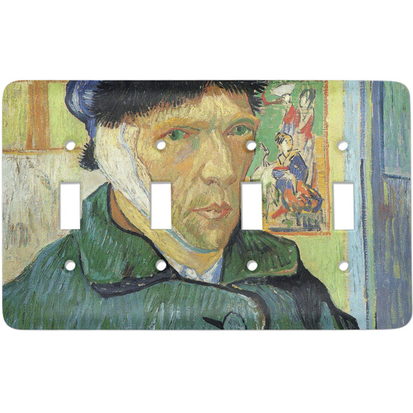 Custom Van Gogh's Self Portrait with Bandaged Ear Light Switch Cover (4 Toggle Plate)