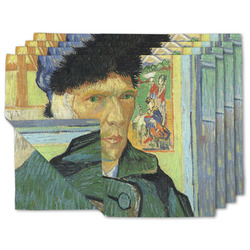 Van Gogh's Self Portrait with Bandaged Ear Double-Sided Linen Placemat - Set of 4