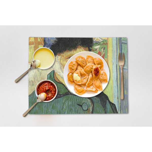 Van Gogh's Self Portrait with Bandaged Ear Linen Placemat - Single - Lifestyle