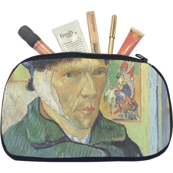 Custom Van Gogh's Self Portrait with Bandaged Ear Makeup / Cosmetic Bag - Medium