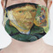 Van Gogh's Self Portrait with Bandaged Ear Mask - Pleated (new) Front View on Girl