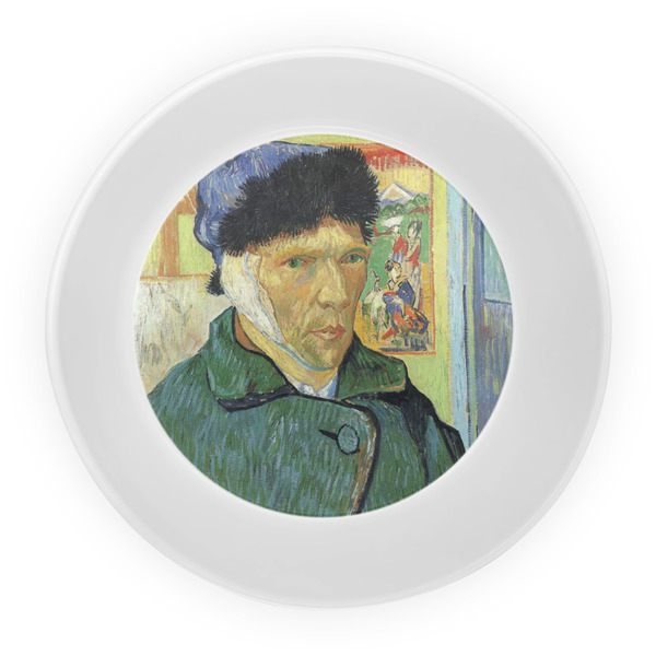 Van Gogh's Self Portrait with Bandaged Ear Melamine Bowl - Center