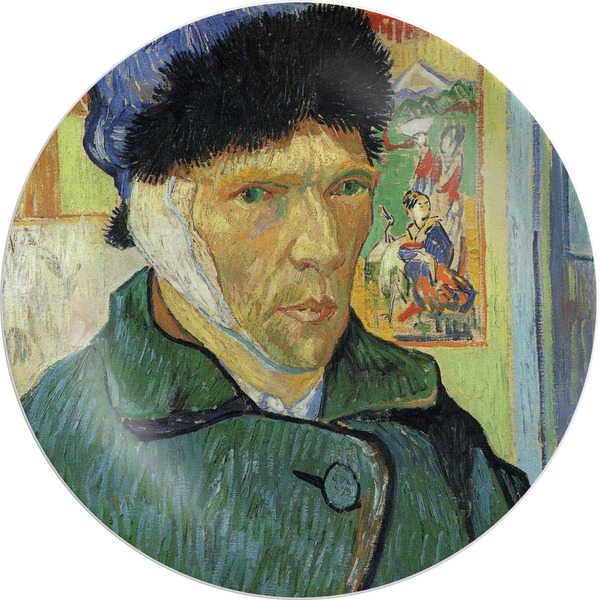 Custom Van Gogh's Self Portrait with Bandaged Ear Melamine Salad Plate - 8"