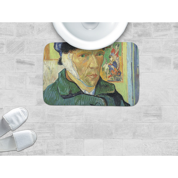 Van Gogh's Self Portrait with Bandaged Ear Memory Foam Bath Mat - LIFESTYLE 24x17