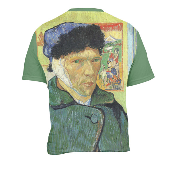 Van Gogh's Self Portrait with Bandaged Ear Men's Crew Neck T Shirt Medium - Back