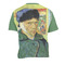 Van Gogh's Self Portrait with Bandaged Ear Men's Crew Neck T Shirt Medium - Back