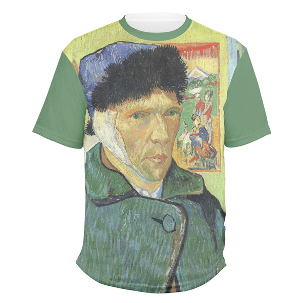 Custom Van Gogh's Self Portrait with Bandaged Ear Men's Crew T-Shirt - Large