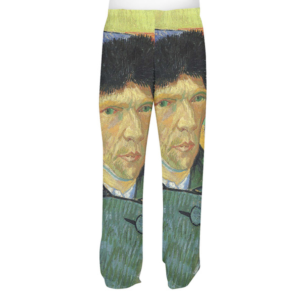 Van Gogh's Self Portrait with Bandaged Ear Men's Pjs Back - on model