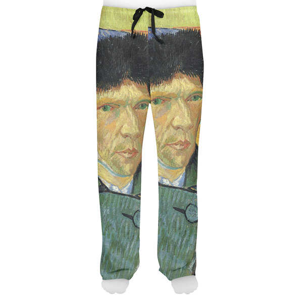 Van Gogh's Self Portrait with Bandaged Ear Men's Pjs Front - on model