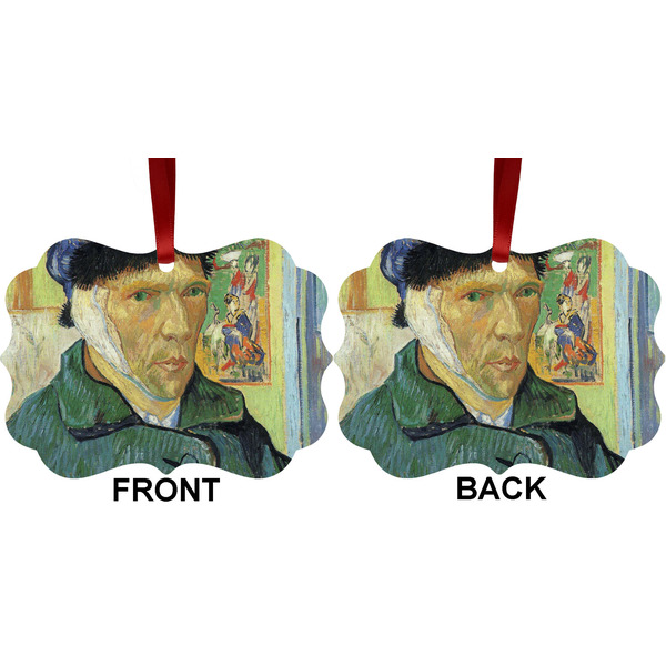 Van Gogh's Self Portrait with Bandaged Ear Metal Benilux Ornament - Front and Back (APPROVAL)