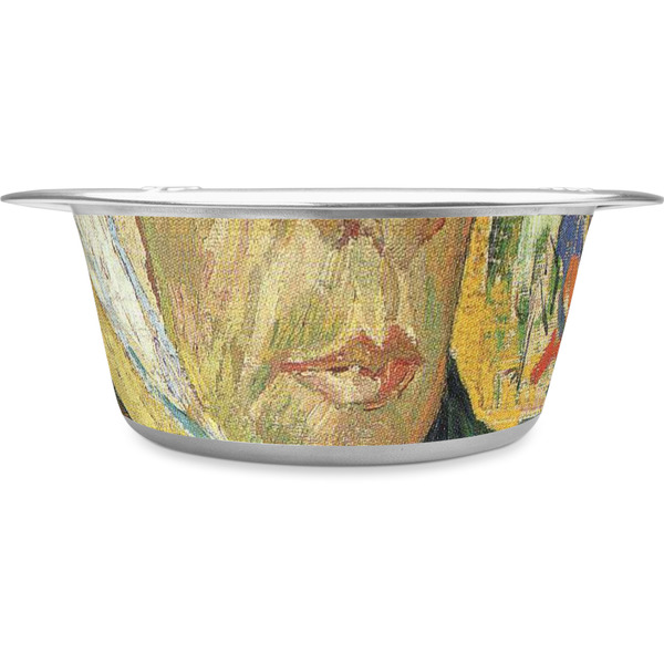 Custom Van Gogh's Self Portrait with Bandaged Ear Stainless Steel Dog Bowl - Small