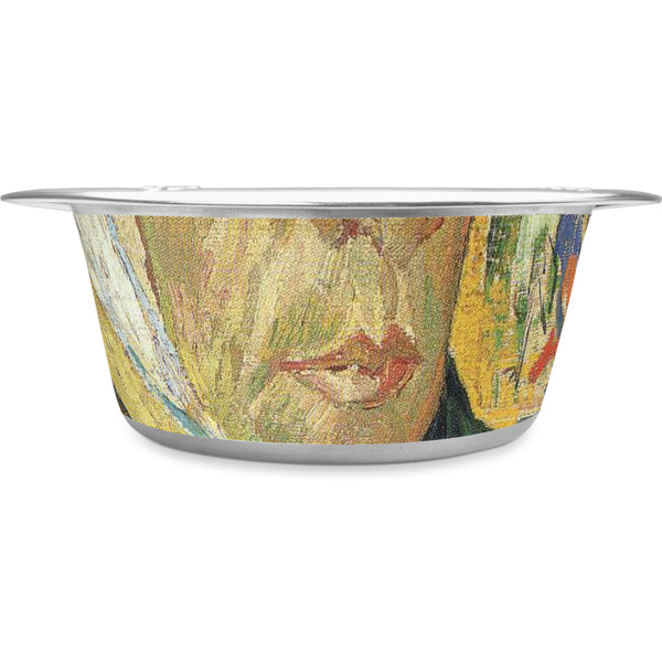 Custom Van Gogh's Self Portrait with Bandaged Ear Stainless Steel Dog Bowl - Medium