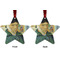 Van Gogh's Self Portrait with Bandaged Ear Metal Star Ornament - Front and Back