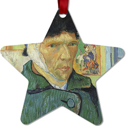 Van Gogh's Self Portrait with Bandaged Ear Metal Star Ornament - Double Sided