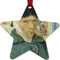 Van Gogh's Self Portrait with Bandaged Ear Metal Star Ornament - Front