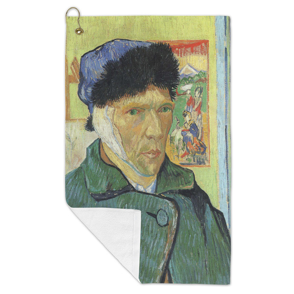 Van Gogh's Self Portrait with Bandaged Ear Microfiber Golf Towels - FOLD