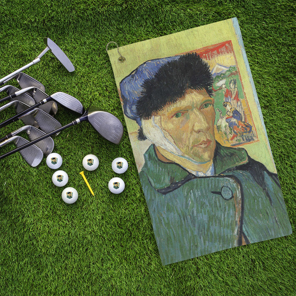 Van Gogh's Self Portrait with Bandaged Ear Microfiber Golf Towels - LIFESTYLE