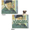 Van Gogh's Self Portrait with Bandaged Ear Microfleece Dog Blanket - Large- Front & Back