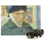 Van Gogh's Self Portrait with Bandaged Ear Dog Blanket - Large