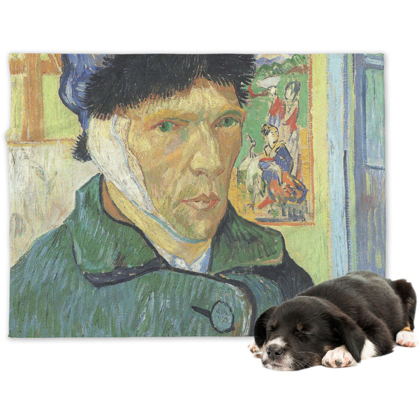 Custom Van Gogh's Self Portrait with Bandaged Ear Dog Blanket - Regular