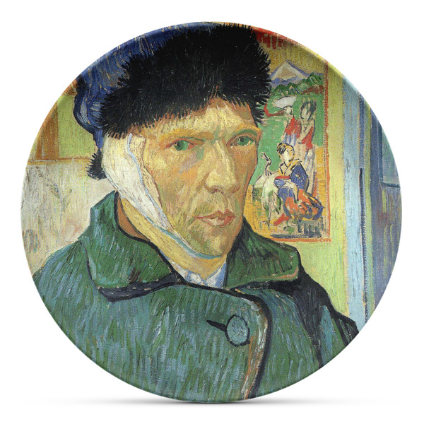 Custom Van Gogh's Self Portrait with Bandaged Ear Microwave Safe Plastic Plate - Composite Polymer