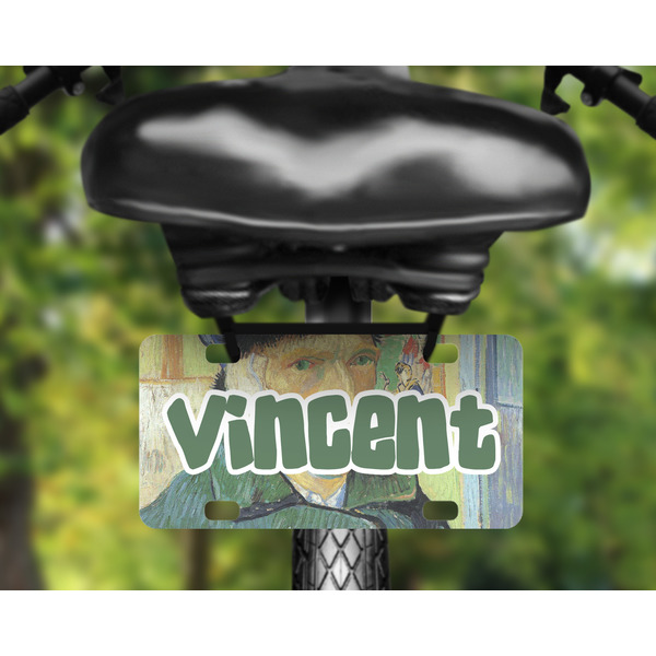 Van Gogh's Self Portrait with Bandaged Ear Mini License Plate on Bicycle 4 hole