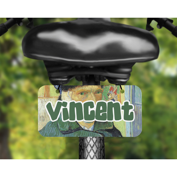 Van Gogh's Self Portrait with Bandaged Ear Mini License Plate on Bicycle - LIFESTYLE Two holes