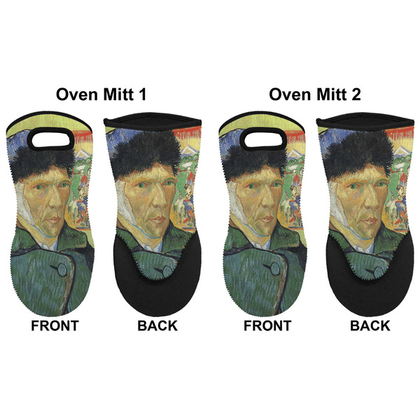 Van Gogh's Self Portrait with Bandaged Ear Neoprene Oven Mitt - Set of 2 - Approval