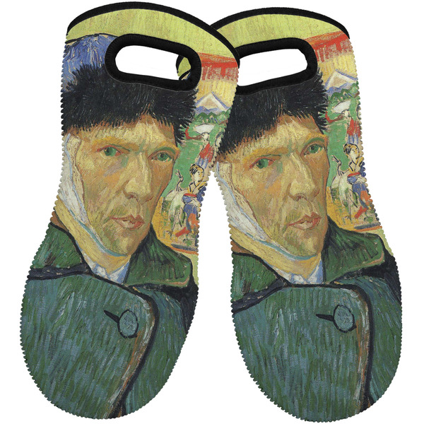 Van Gogh's Self Portrait with Bandaged Ear Neoprene Oven Mitt -Set of 2 - Front