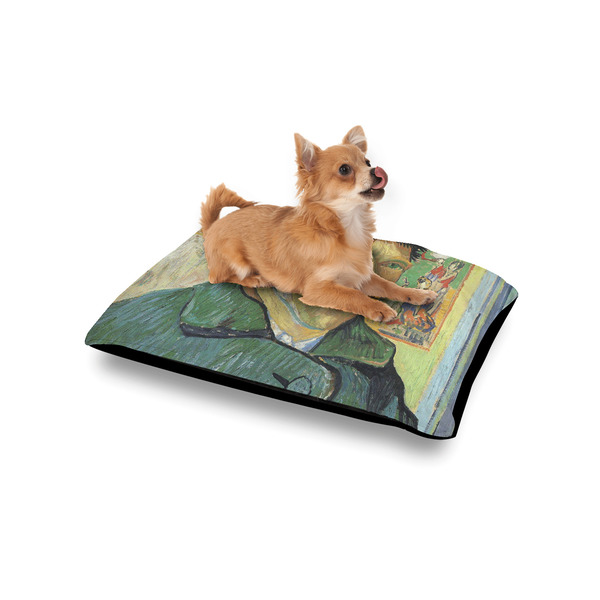 Van Gogh's Self Portrait with Bandaged Ear Outdoor Dog Beds - Small - IN CONTEXT