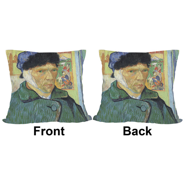Van Gogh's Self Portrait with Bandaged Ear Outdoor Pillow - 16x16