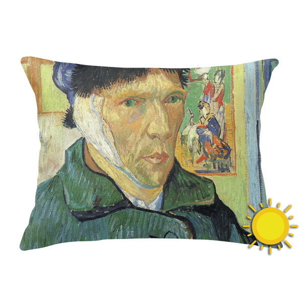 Custom Van Gogh's Self Portrait with Bandaged Ear Outdoor Throw Pillow (Rectangular)
