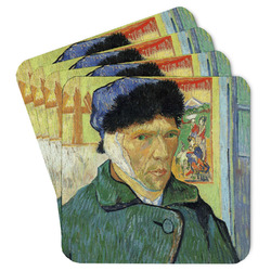 Van Gogh's Self Portrait with Bandaged Ear Square Paper Coasters