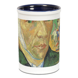 Van Gogh's Self Portrait with Bandaged Ear Ceramic Pencil Holders - Blue