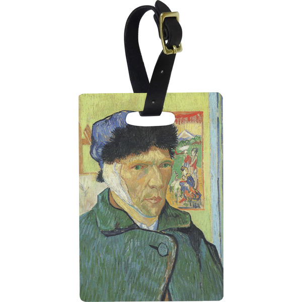 Custom Van Gogh's Self Portrait with Bandaged Ear Plastic Luggage Tag - Rectangular