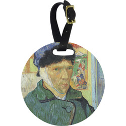 Van Gogh's Self Portrait with Bandaged Ear Plastic Luggage Tag - Round