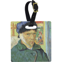 Van Gogh's Self Portrait with Bandaged Ear Plastic Luggage Tag - Square
