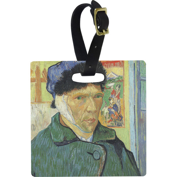 Van Gogh's Self Portrait with Bandaged Ear Personalized Square Luggage Tag