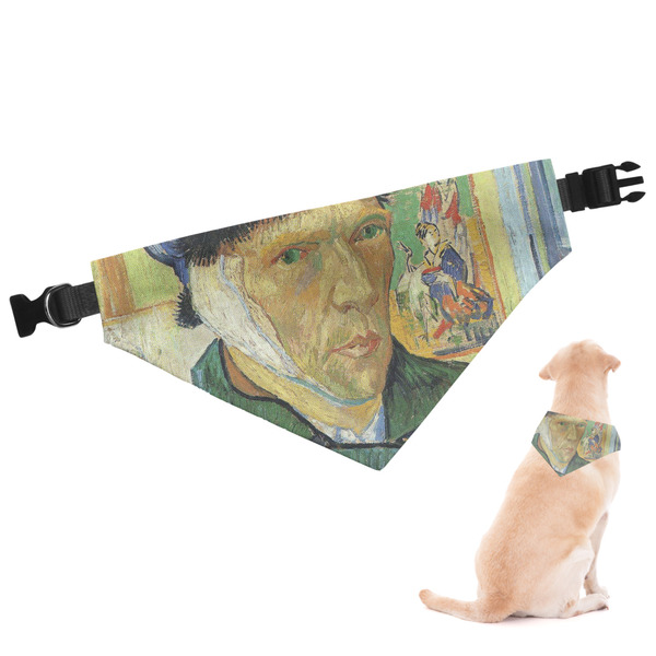 Custom Van Gogh's Self Portrait with Bandaged Ear Dog Bandana - Small