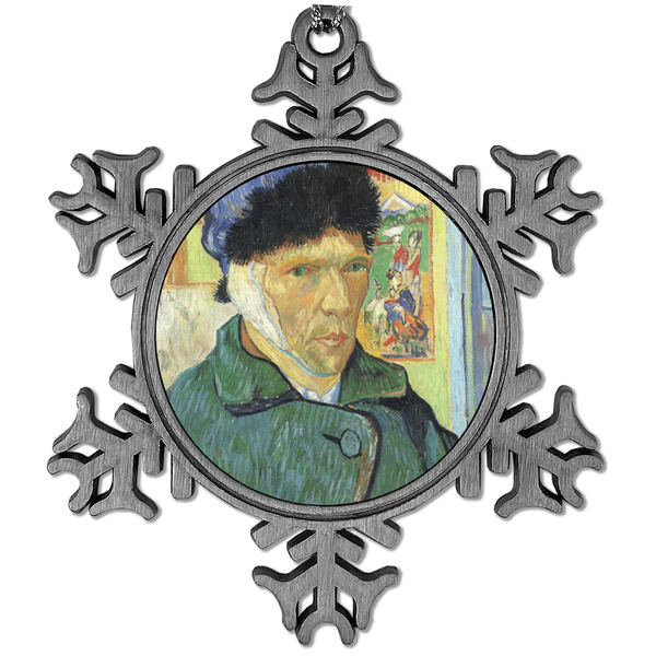 Custom Van Gogh's Self Portrait with Bandaged Ear Vintage Snowflake Ornament