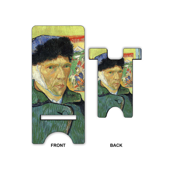 Van Gogh's Self Portrait with Bandaged Ear Phone Stand - Small - Front & Back