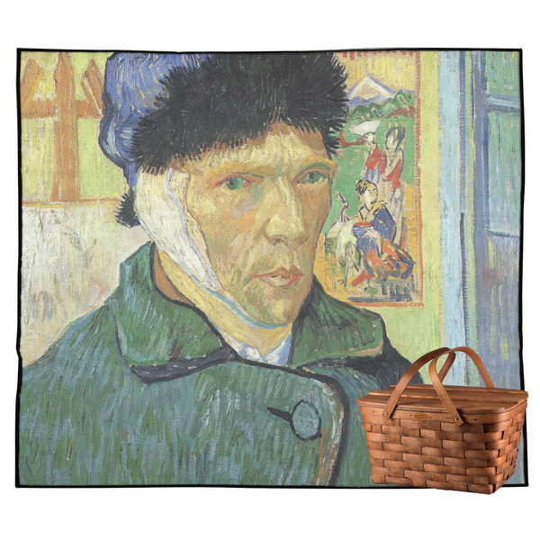 Custom Van Gogh's Self Portrait with Bandaged Ear Outdoor Picnic Blanket