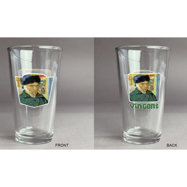 Van Gogh's Self Portrait with Bandaged Ear Pint Glass - Two Content - Approval